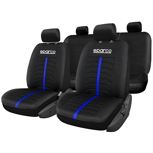 COBERTOR ASIENTOS NEGRO AZUL