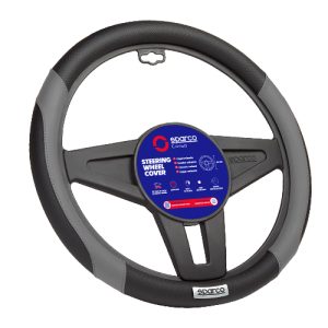 FORRO VOLANTE SPARCO NEGRO GRIS C PLACA SPC1113GR SPARCO