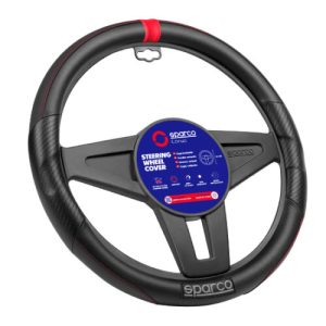 FORRO VOLANTE SPARCO NEGRO ROJO