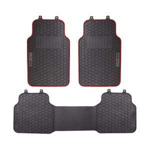 SPARCO FULL SET ALFOMBRAS ROJO NEGRO 3PZS