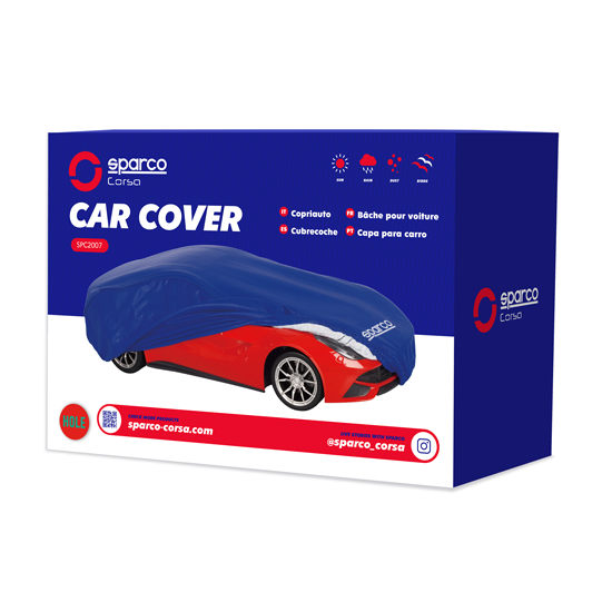 SPARCO COBERTOR PARA CARRO COLOR AZUL, TALLA S - Imagen 2
